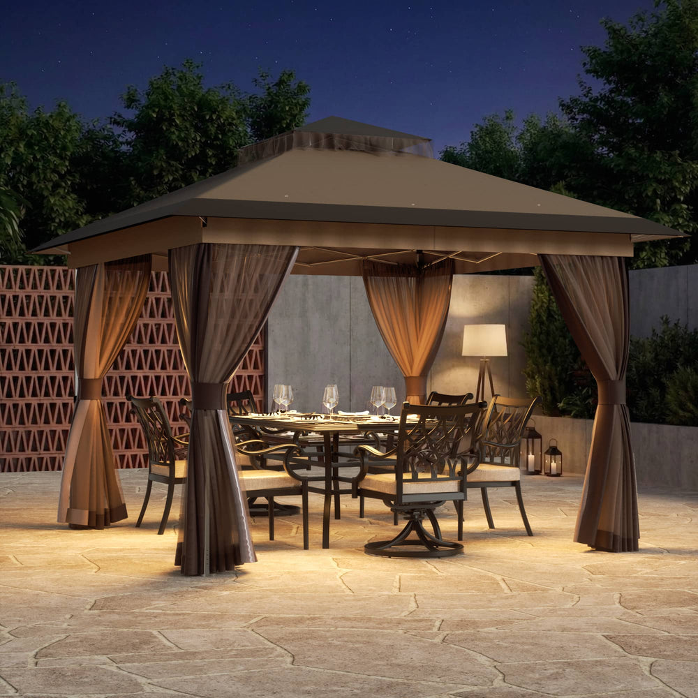 11'x11' Pop-up Gazebo with Mesh Netting