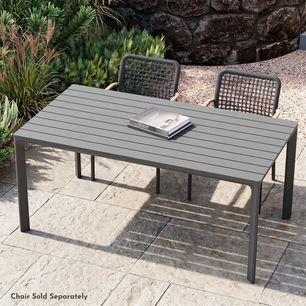 67" Cavo Aluminum Outdoor Dining Table with Slatted Top