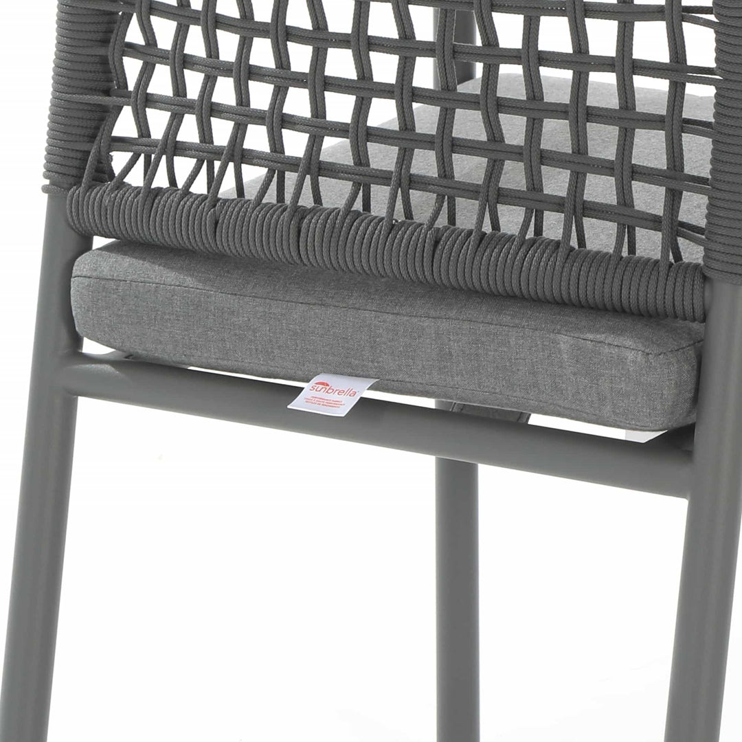 Riviera Rope Woven Aluminum Outdoor Dining Chair