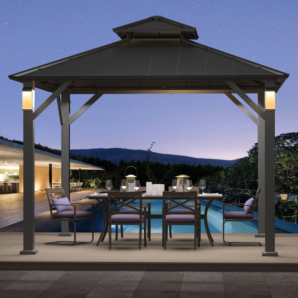 10'x10' The Horizon Metal Hardtop Gazebo