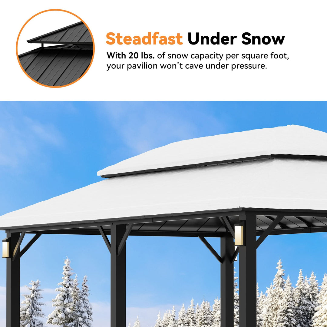 12'x20' The Horizon Metal Hardtop Gazebo