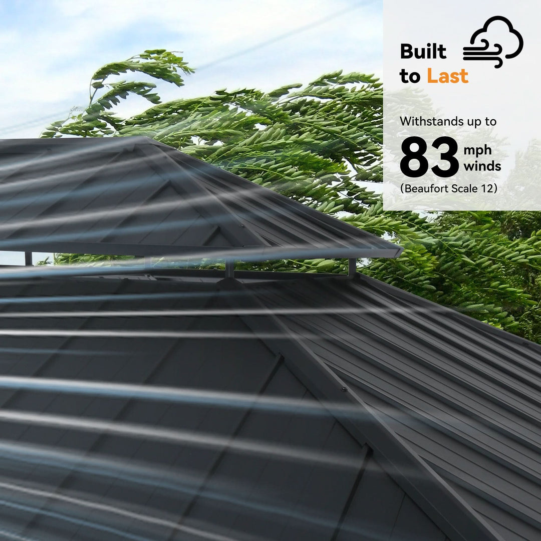 12'x20' The Horizon Metal Hardtop Gazebo